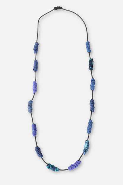Corkscrew Slider Necklace - Blues