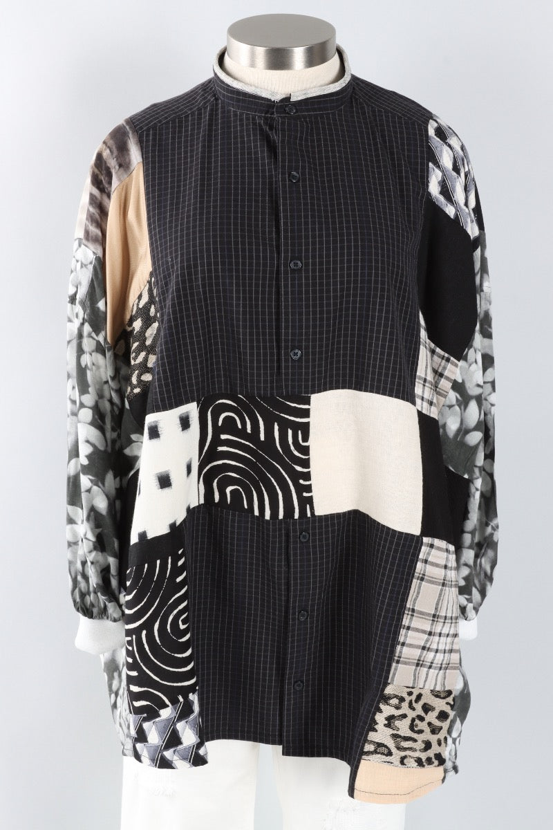 Evelyn Top - Black & Grey #3