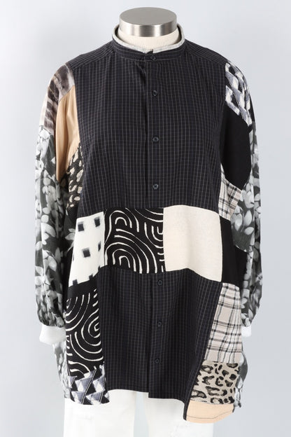 Evelyn Top - Black & Grey #3