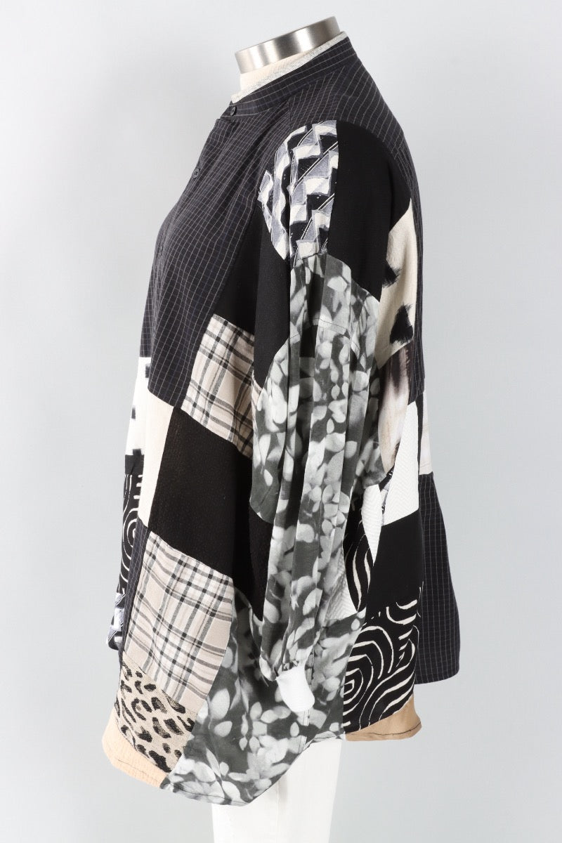 Evelyn Top - Black & Grey #3
