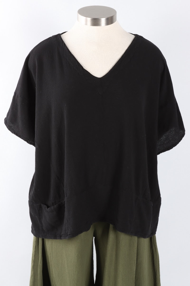 Fawbush's Only! Kat Top - Black
