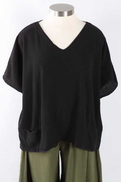 Fawbush's Only! Kat Top - Black