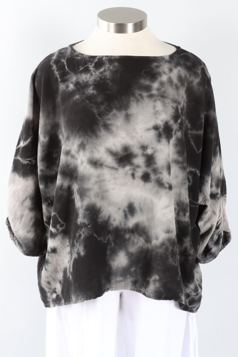 Loraine Top - Marbled Black