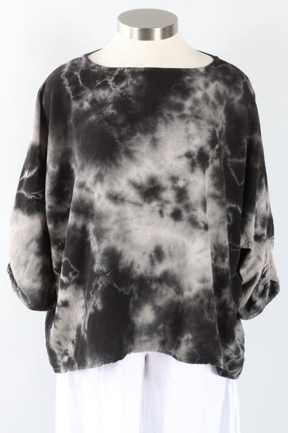 Loraine Top - Marbled Black