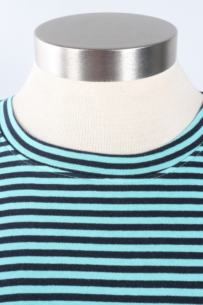 Fawbush's Only! Short Sleeve Stripe Crew - Azure