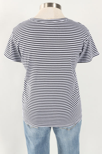 Fawbush's Only! Short Sleeve Stripe Crew - Powder Blue