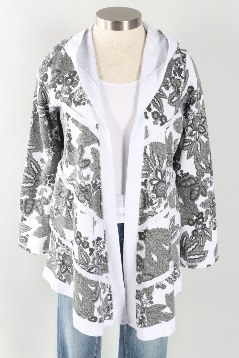 Hooded Cardigan - White