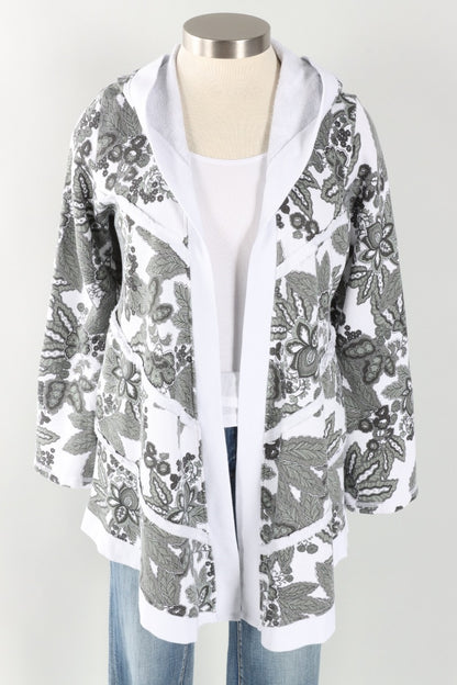 Hooded Cardigan - White