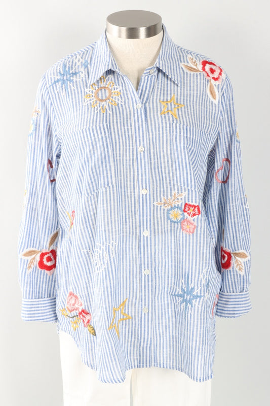 Andee Shirt - Blue Stripe