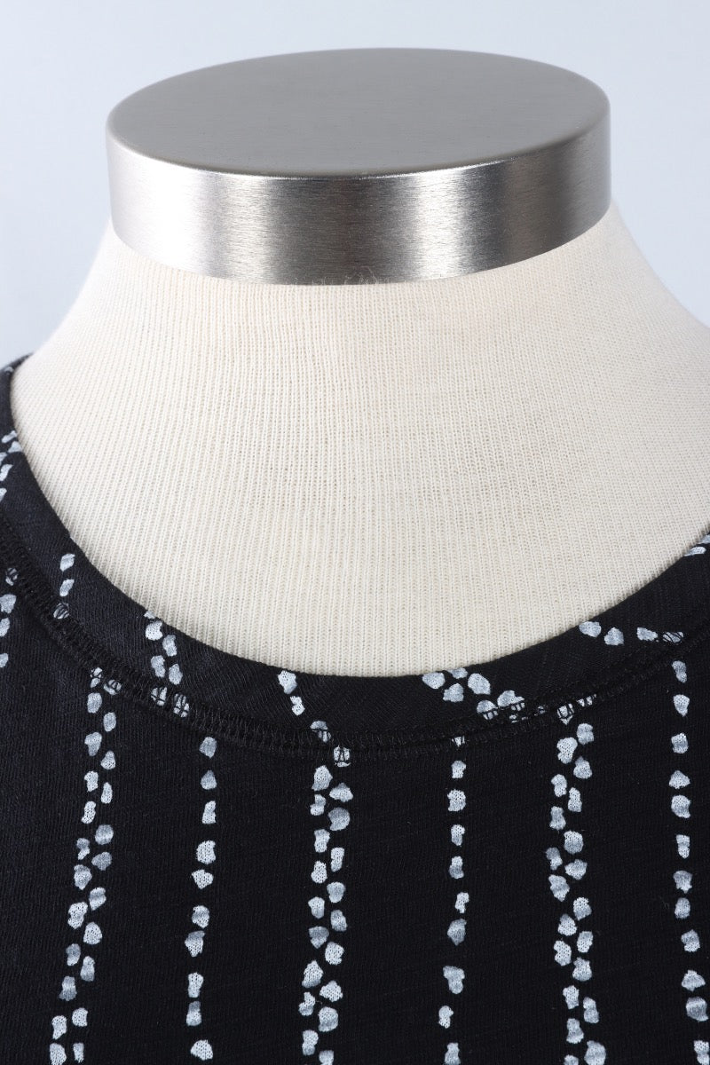 Dockside Tee - Black Driftwood Stripe