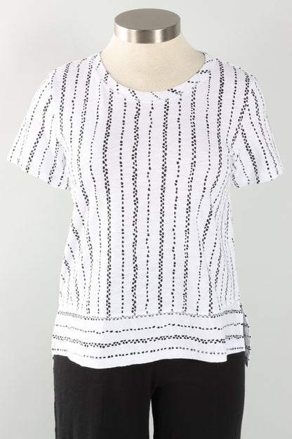 Dockside Tee - White Driftwood Stripe