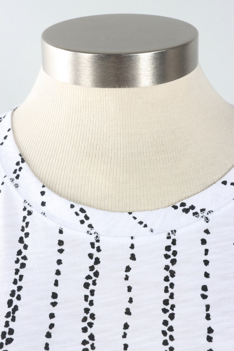 Dockside Tee - White Driftwood Stripe