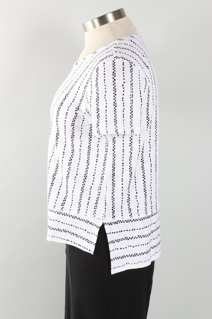 Dockside Tee - White Driftwood Stripe