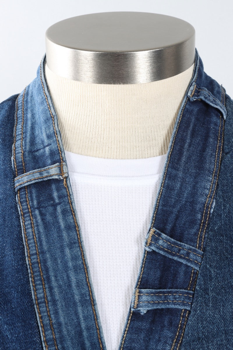 Parker Vest - Denim & Solar Stripe Mix