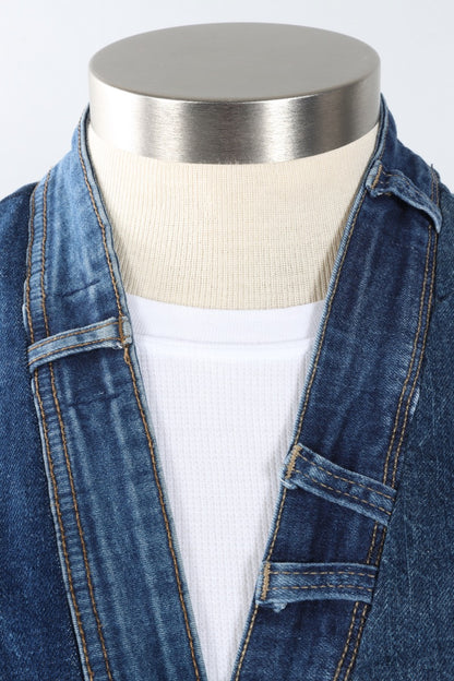 Parker Vest - Denim & Solar Stripe Mix