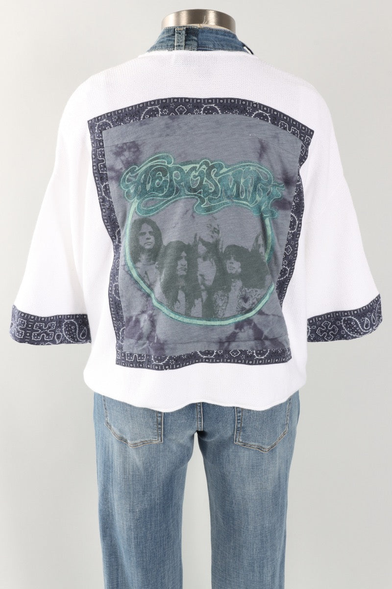 Banded Rock Cardigan - Aerosmith