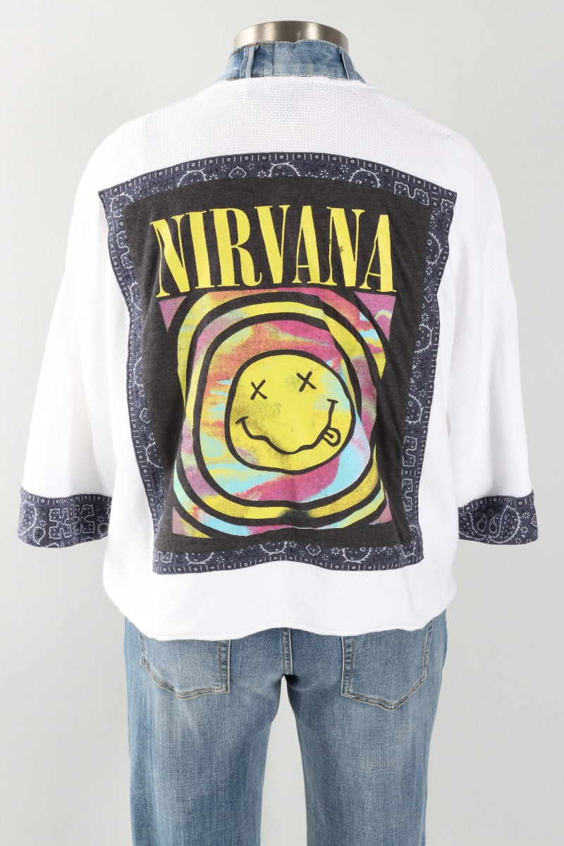 Banded Rock Cardigan - Nirvana