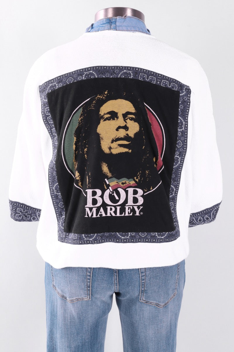Banded Rock Cardigan - Bob Marley