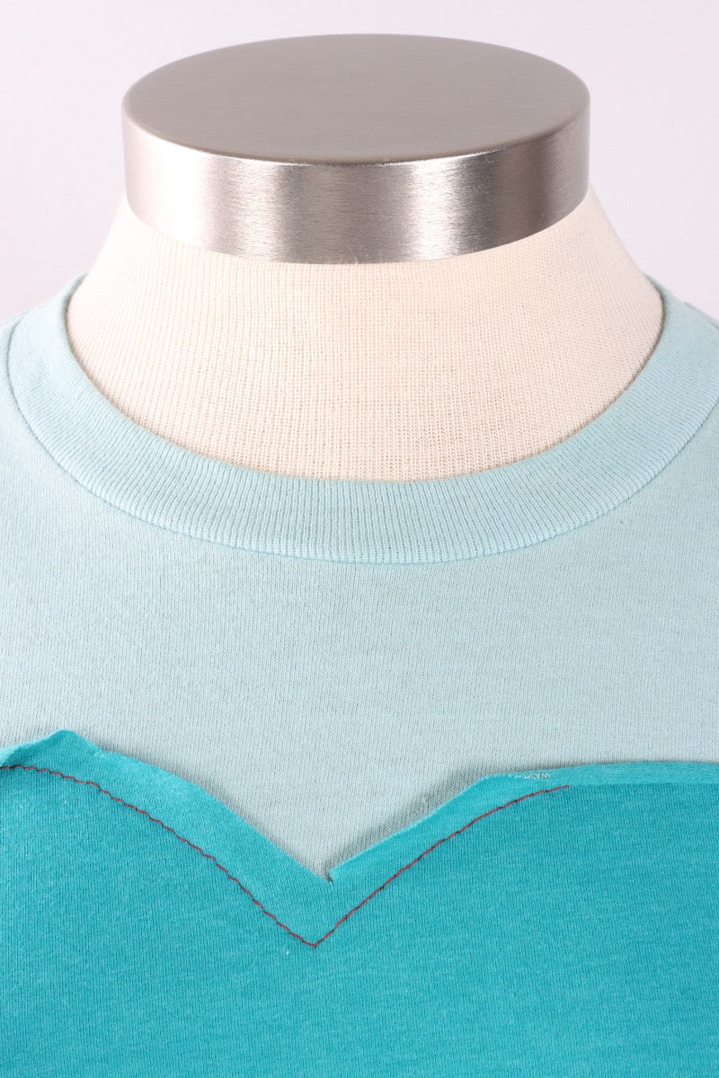 Oversized Heart Tee - Pink & Mint #2