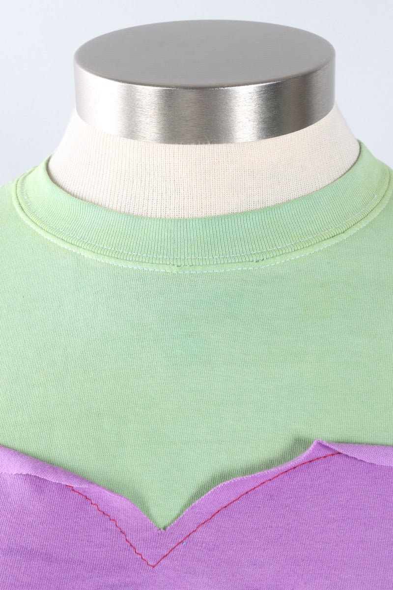 Oversized Heart Tee - Grey & Lime #5