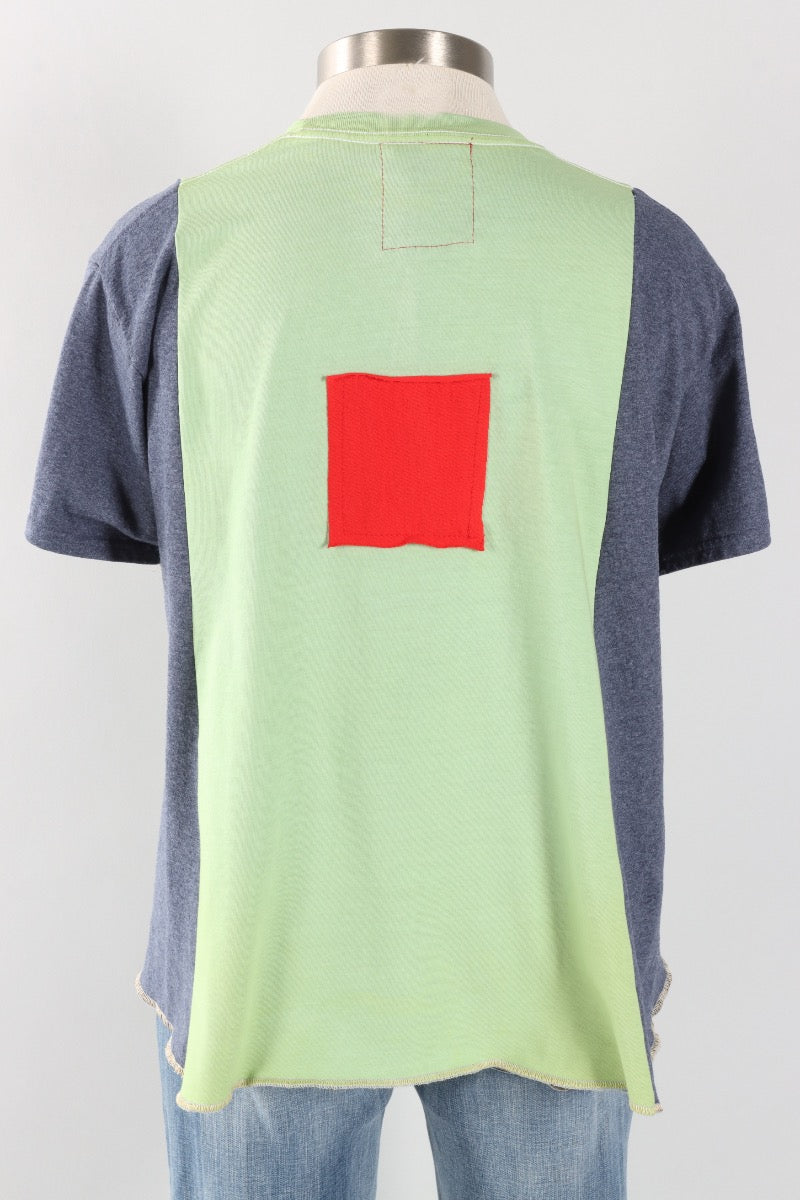 Oversized Heart Tee - Grey & Lime #5