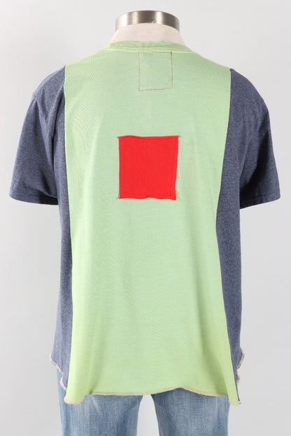 Oversized Heart Tee - Grey & Lime #5