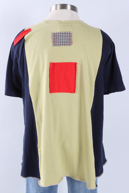 Oversized Heart Tee - Navy & Dijon #6