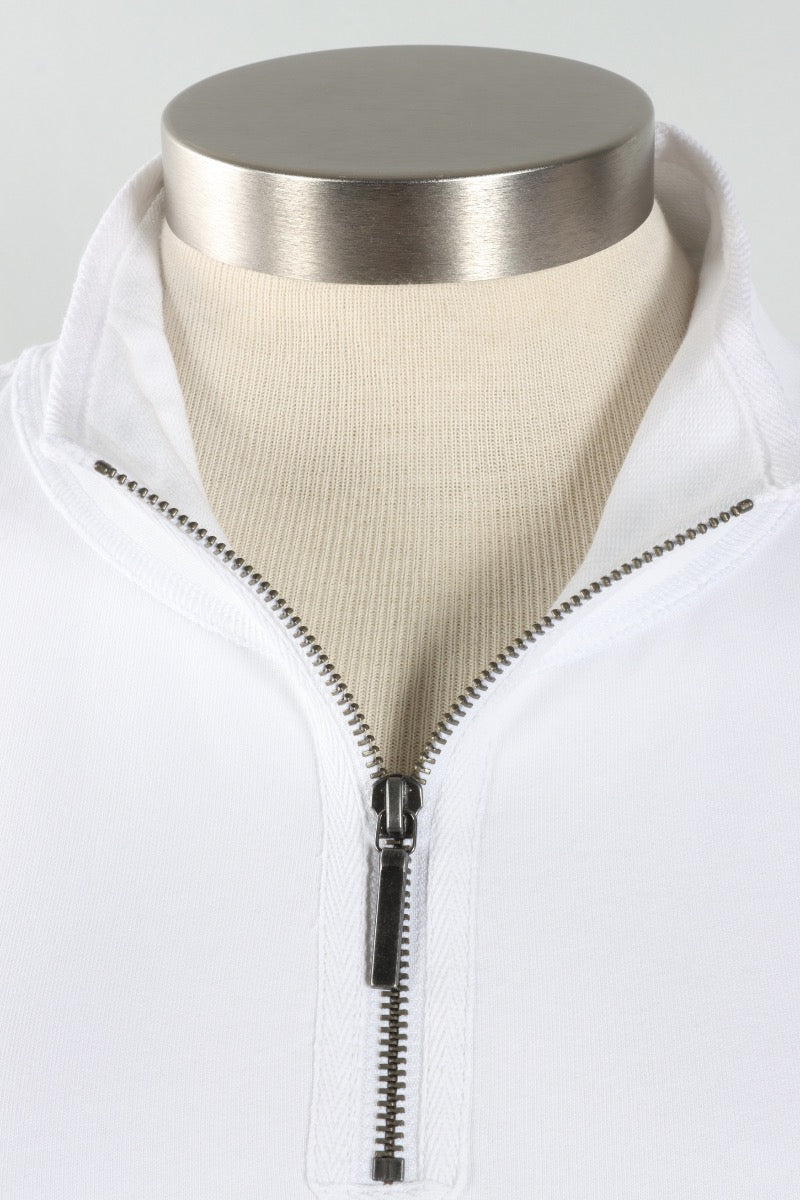 Quarter Zip Pullover - White