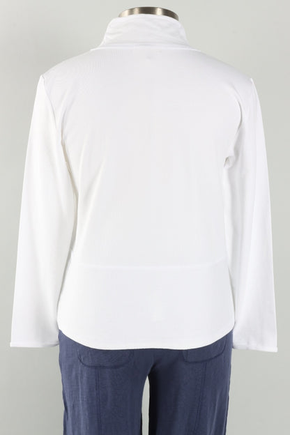 Quarter Zip Pullover - White