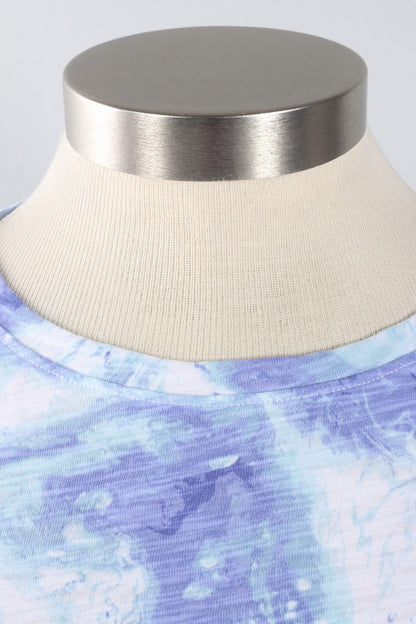 Boxy Tee - Baja Blue Ocean Marble