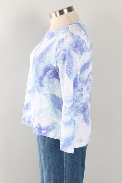 Boxy Tee - Baja Blue Ocean Marble