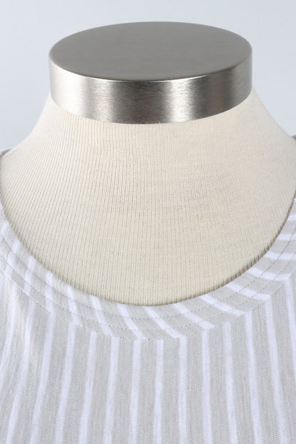 Seamed Tee - Dune Stripe