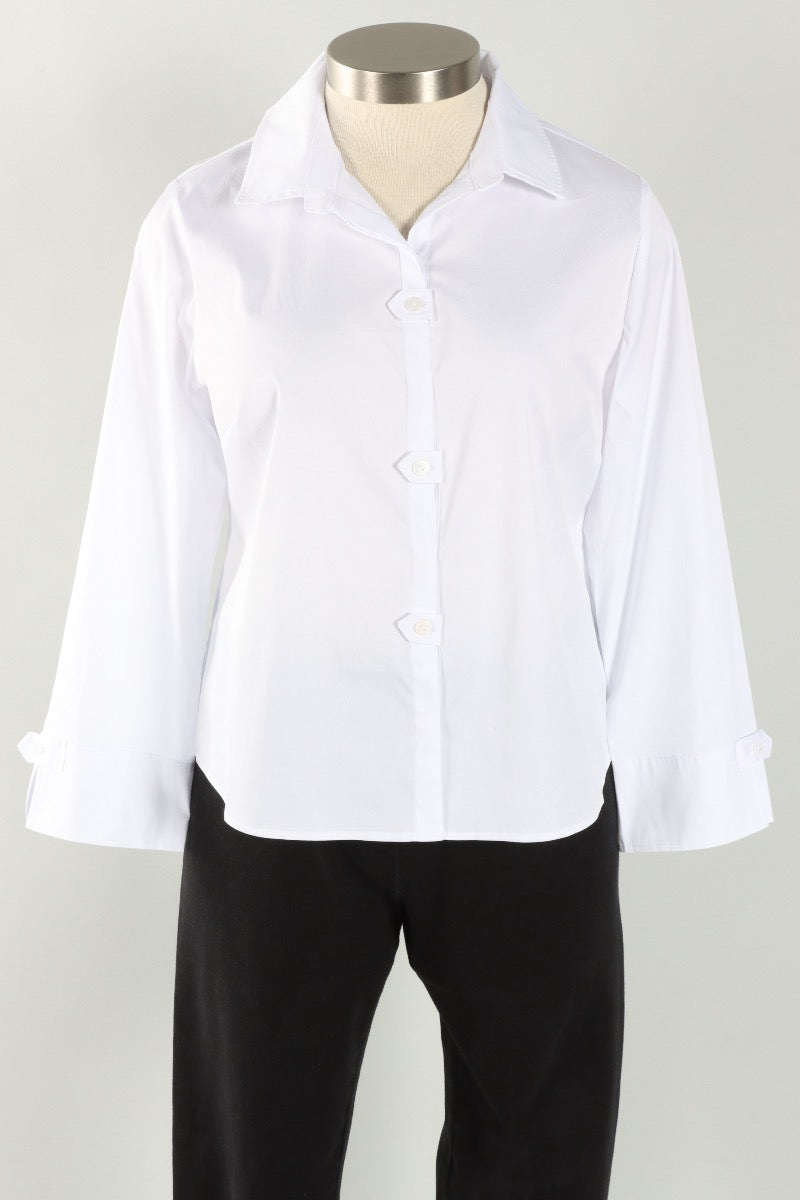 Tab Detail Shirt - White
