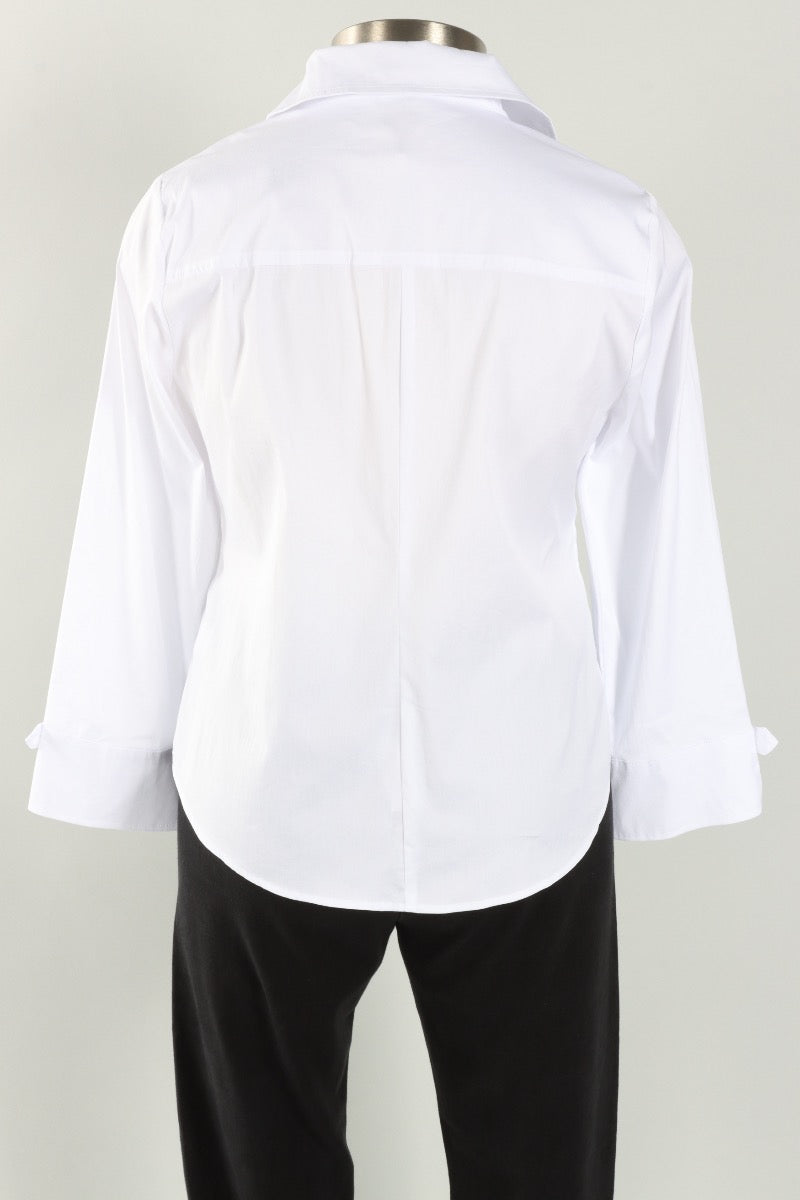 Tab Detail Shirt - White