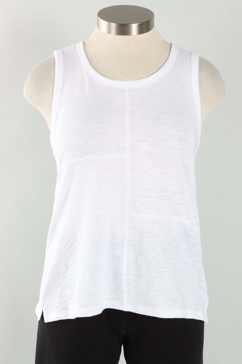 Pieced Tank - White