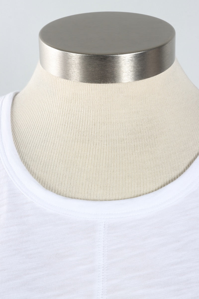 Pieced Tank - White