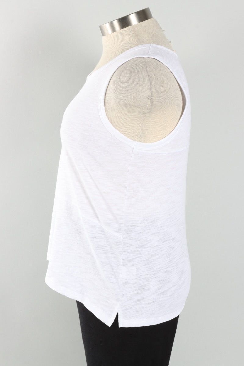 Pieced Tank - White