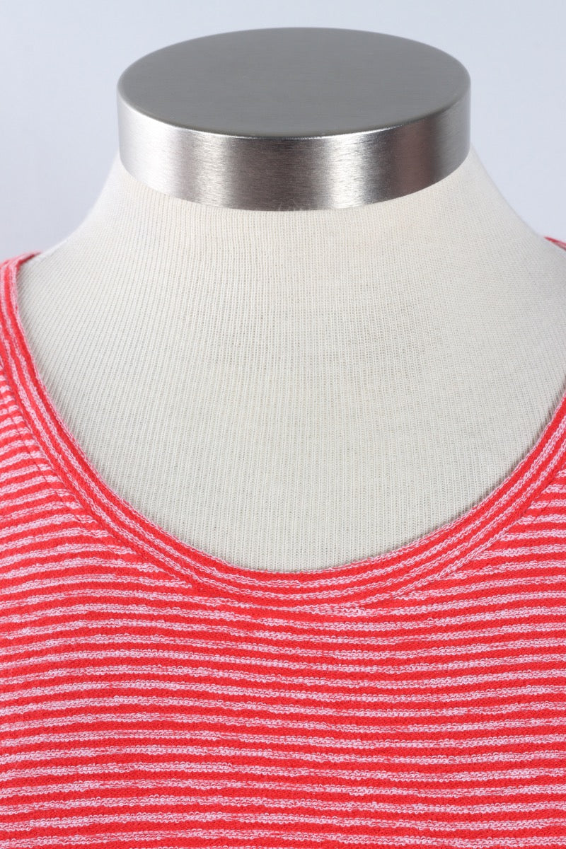 Pasadena Tee - Tomato Stripe
