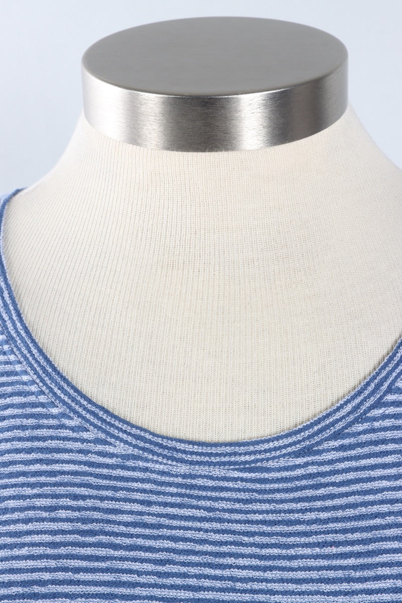 Pasadena Tee - Marine Stripe