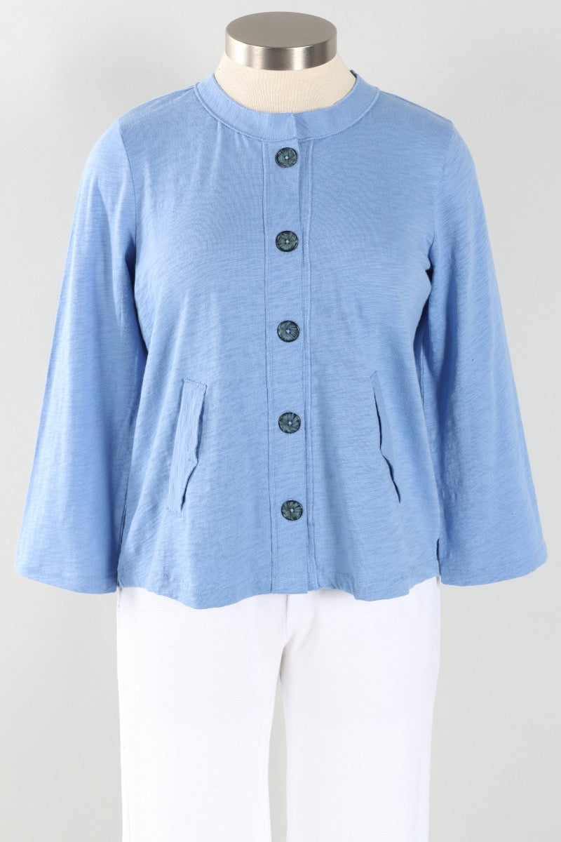 Pleat Back Jacket - Sky