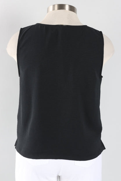 Center Shirred Tank - Black
