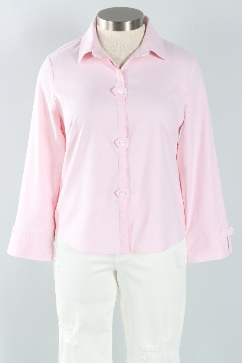 Tab Detail Shirt - Blush