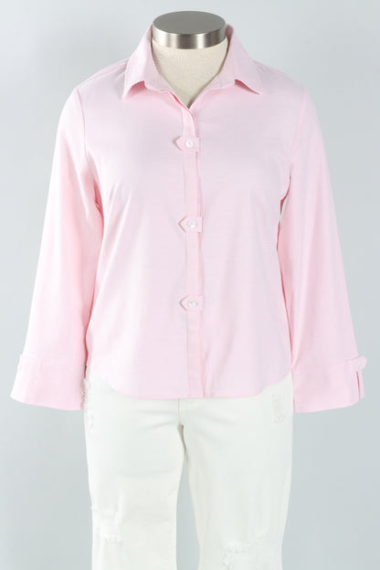 Tab Detail Shirt - Blush