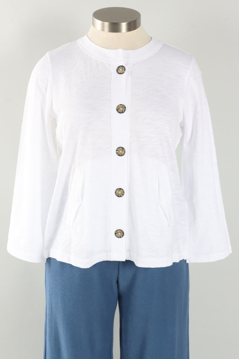 Pleat Back Jacket - White