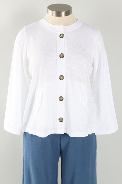 Pleat Back Jacket - White