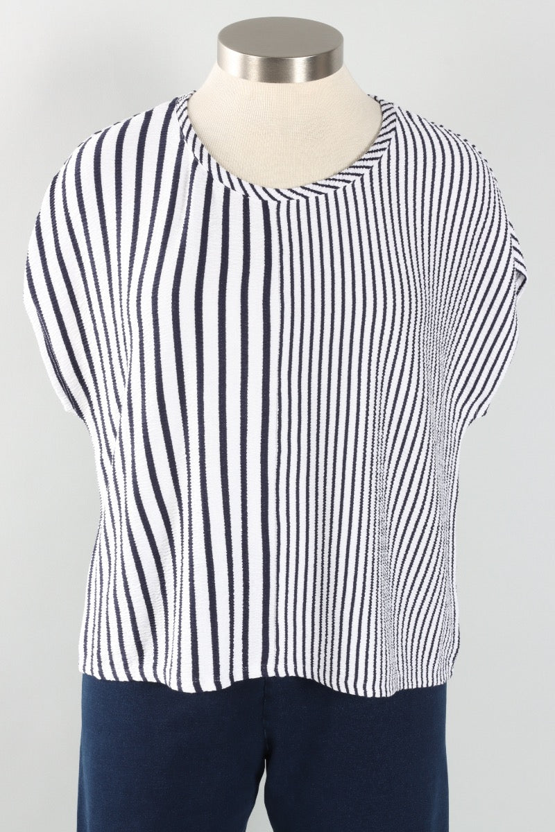 Fine Line Tee - Navy