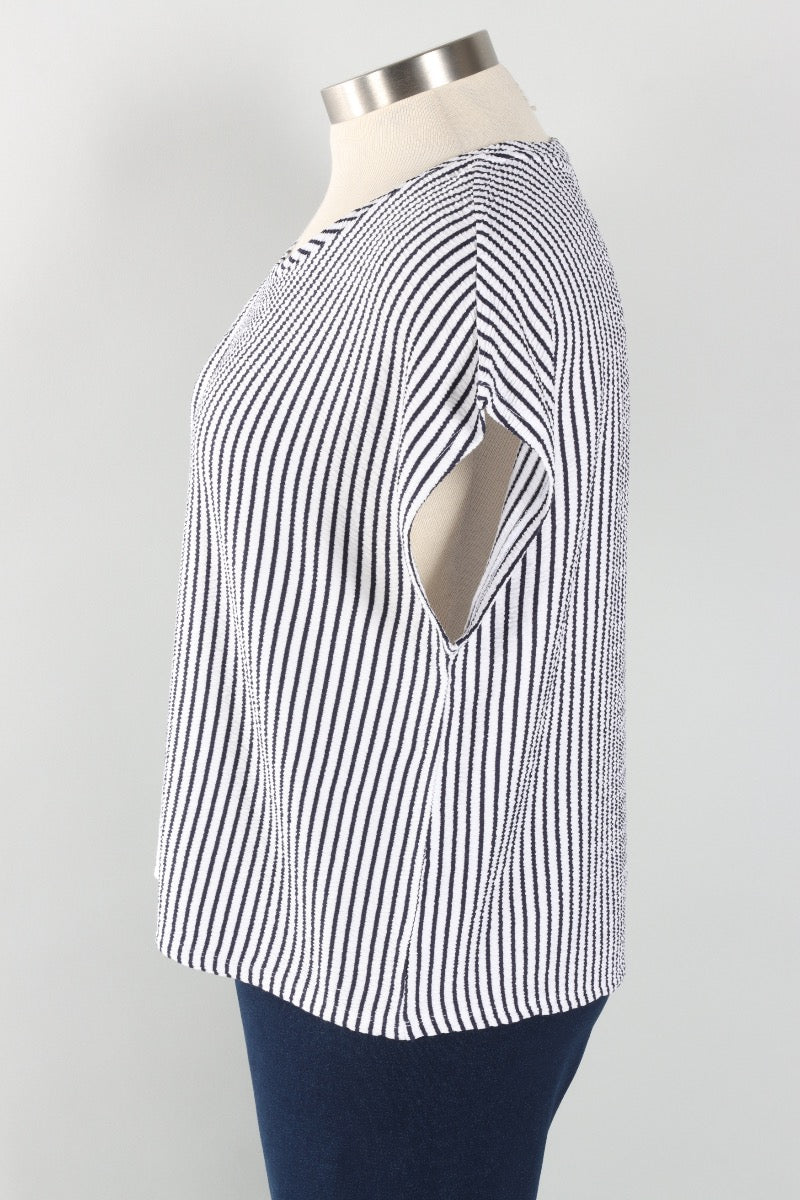 Fine Line Tee - Navy