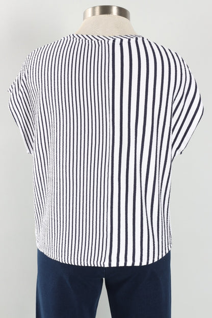 Fine Line Tee - Navy