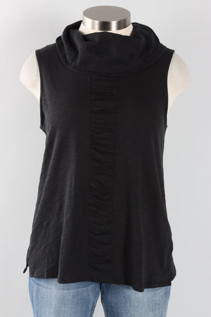 Ruched Panel Tunic - Black