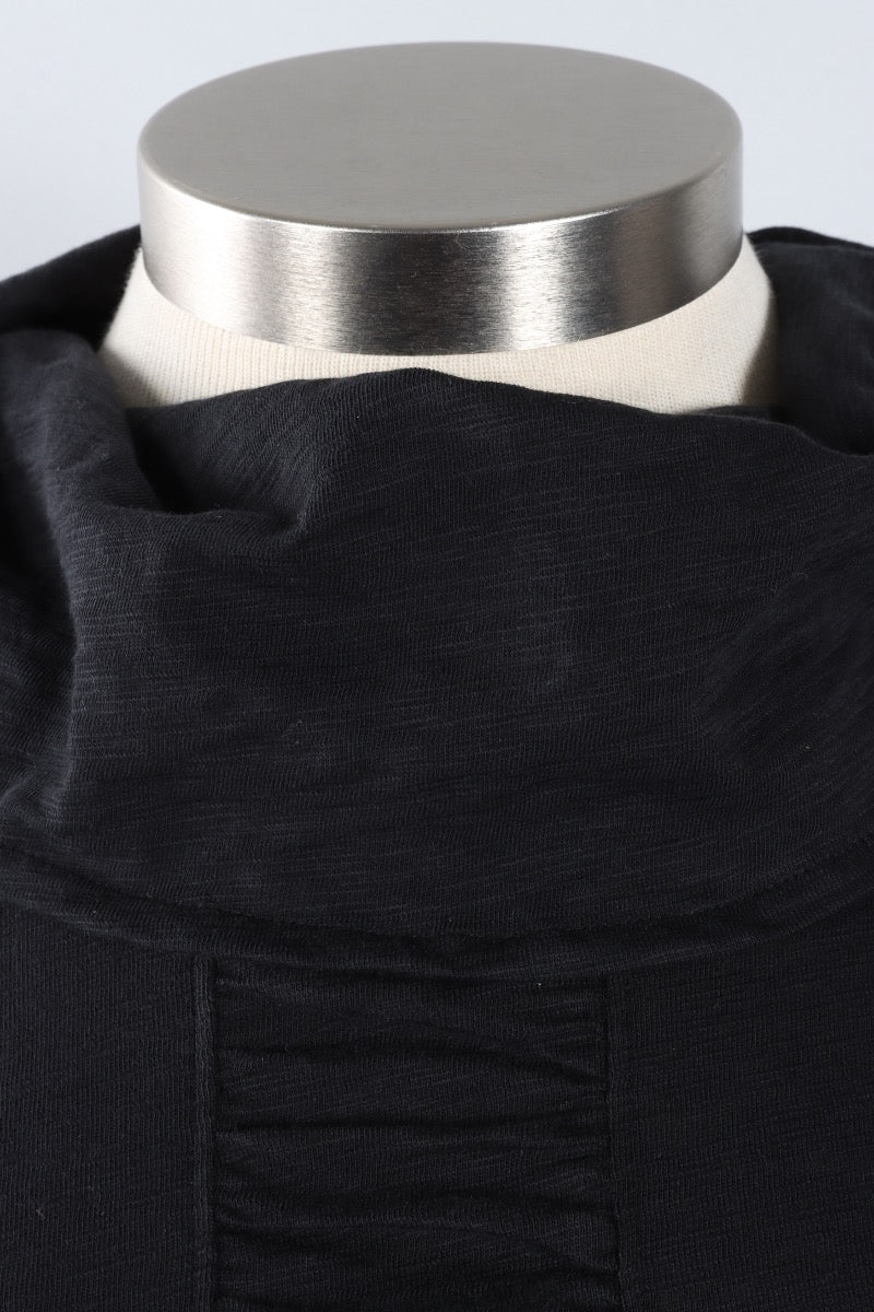 Ruched Panel Tunic - Black
